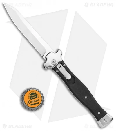 AGA Campolin Zero Reverse Tanto Leverlock Auto Knife Smooth Black G-10 (3.75") - Image 4