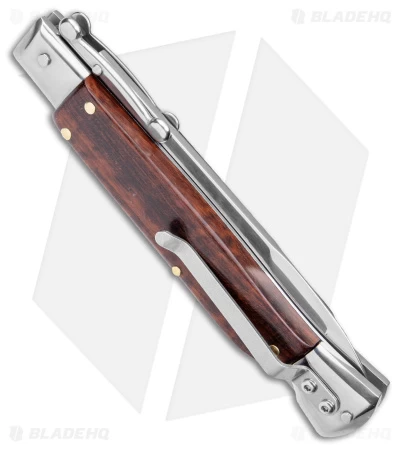 AKC 9" Bayonet Automatic Swinguard Italian Stiletto Snakewood (4" Satin) - Image 3