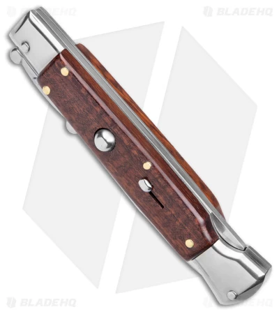 AKC 9" Bayonet Automatic Swinguard Italian Stiletto Snakewood (4" Satin) - Image 2