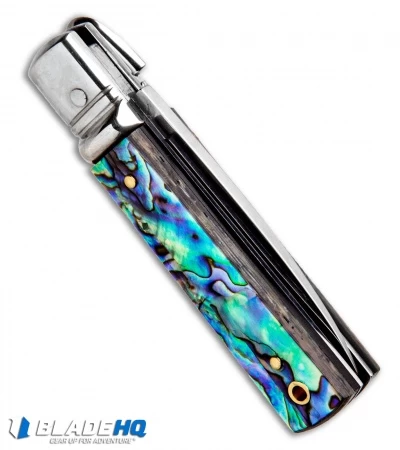 AKC Classic 6" Lever Lock Automatic Italian Knife Abalone (2.25" Satin) - Image 3