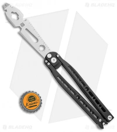 Artisan Cutlery Kinetic-Tool Automatic Butterfly Tool Black Titanium (4" SW) - Image 4