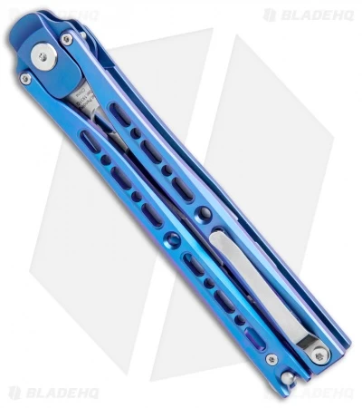 Artisan Cutlery Kinetic-Tool Automatic Butterfly Tool Blue Titanium (4" SW) - Image 3