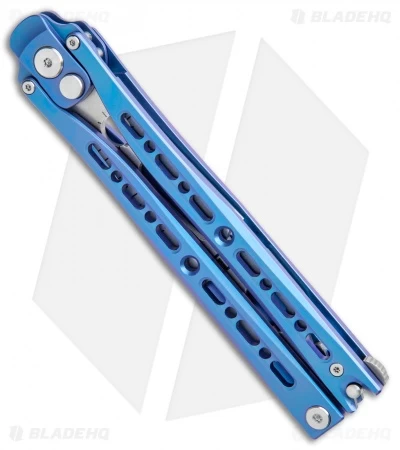 Artisan Cutlery Kinetic-Tool Automatic Butterfly Tool Blue Titanium (4" SW) - Image 2