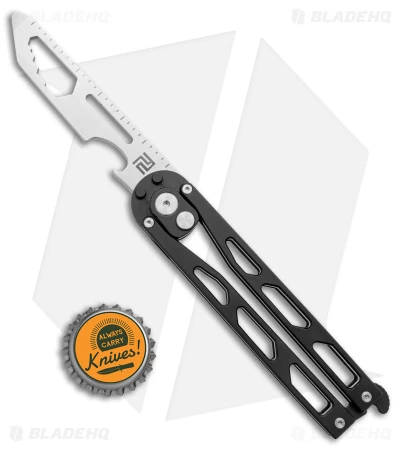 Artisan Cutlery Kinetic-Tool Automatic Butterfly Tool Black Ti (3.3" Stonewash) - Image 4