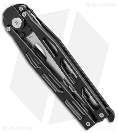 Artisan Cutlery Kinetic-Tool Automatic Butterfly Tool Black Ti (3.3" Stonewash) - Image 3