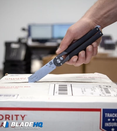 Artisan Cutlery Kinetic-Tool Automatic Butterfly Tool Round Black G-10 (2.8" SW) - Image 5