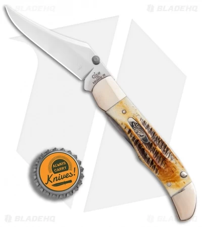 Case Kickstart Mid-Folding Hunter Assisted Knife Bone Stag (6.51265AC SS) - Image 4