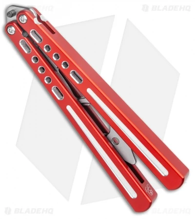 BBbarfly BBFireFly Knife Style Bottle Opener Balisong Red (4.25" Satin) - Image 3