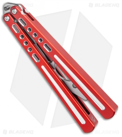 BBbarfly BBFireFly Knife Style Bottle Opener Balisong Red (4.25" Satin) - Image 2
