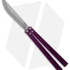 BRS Barebones Balisong Butterfly Knife Purple Aluminum Channel (4.5" SW)