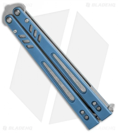 BRS Hybrid Replicant Standard Balisong Butterfly Knife Blue Titanium (4.6" SW) - Image 3
