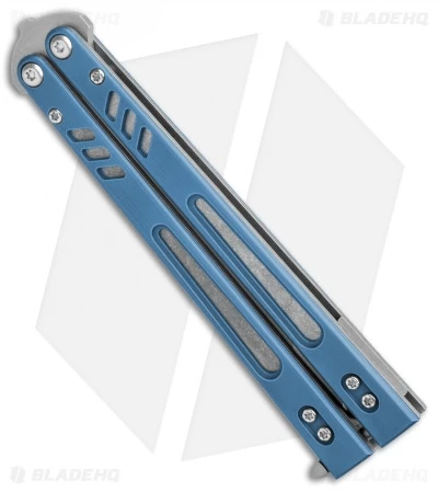 BRS Hybrid Replicant Standard Balisong Butterfly Knife Blue Titanium (4.6" SW) - Image 2