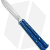 BRS Premium Replicant ALT Balisong Butterfly Knife Blue G-10/Green Ti (4.5" SW)
