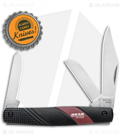 Bear Edge Stockman Traditional Slip Joint Knife Black (2.63" Satin) 61533 - Image 4