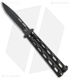 Bear & Son 115B Large Butterfly Knife Black (4" Black)