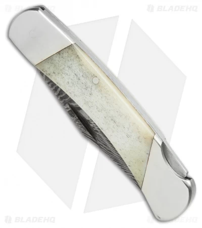 Bear & Son Lockback Knife 3.75" Smooth White Bone WSB05D - Image 2