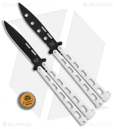 Bear & Son 2-Pack Butterfly Knife Special White (S115W + S115WTR) - Image 6