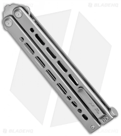 Bear & Son 30th Anniversary Bear Song VIII Butterfly Knife Clip Point (5" Satin) - Image 3