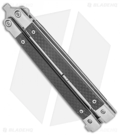 Bear & Son 30th Anniversary Butterfly Knife Carbon Fiber (5" Satin) CF17-S35 - Image 2