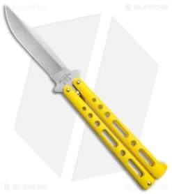 Bear & Son 117 Large Butterfly Knife Yellow (4" SW) 117YSW