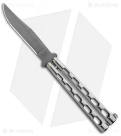 Bear & Son Clip Point Butterfly Knife Stainless Steel (4.1" Bead Blast) SS14