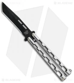Bear & Son Tanto Butterfly Knife Stainless Steel (4.1" Black) SS15TAN