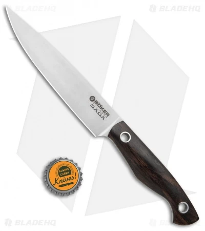 Boker Vox Saga 6" Utility Kitchen Knife Grenadill Wood - Image 4