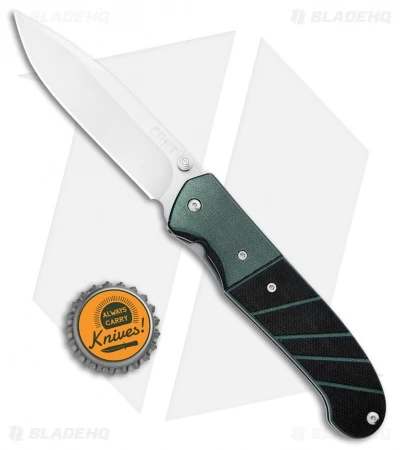 CRKT Ignitor Spring Assisted Knife Black & Green G10 (3.38" Satin) 6850 - Image 4