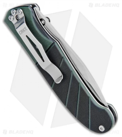 CRKT Ignitor Spring Assisted Knife Black & Green G10 (3.38" Satin) 6850 - Image 3