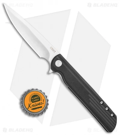 CRKT LCK + Spring Assisted Liner Lock Knife Black GRN (3.3" Satin) 3801 - Image 4
