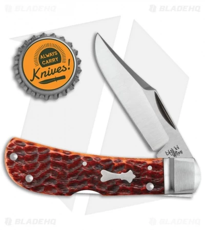 Case Bose Locking Lanny's Clip Knife Bone Standard Jig Chestnut (3" Satin) 08834 - Image 2