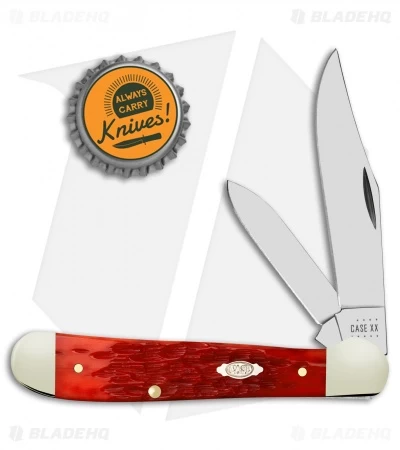 Case Copperhead Pocket Slip Joint Knife Dark Red Bone (3" Polish) 31953 - Image 4