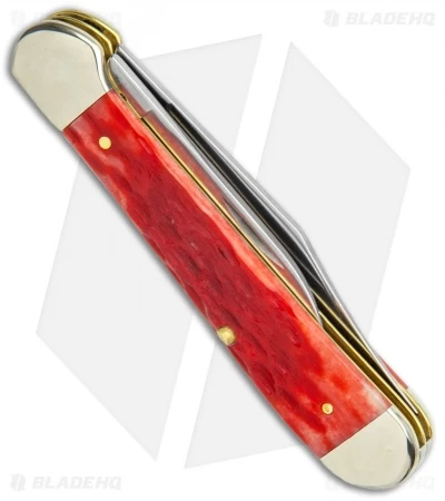 Case Copperhead Pocket Slip Joint Knife Dark Red Bone (3" Polish) 31953 - Image 3