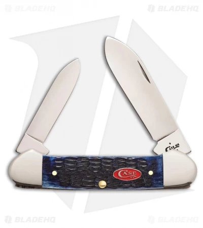 Case Cutlery Canoe Traditional Pocket Knife 3.625" Navy Blue Bone 07309