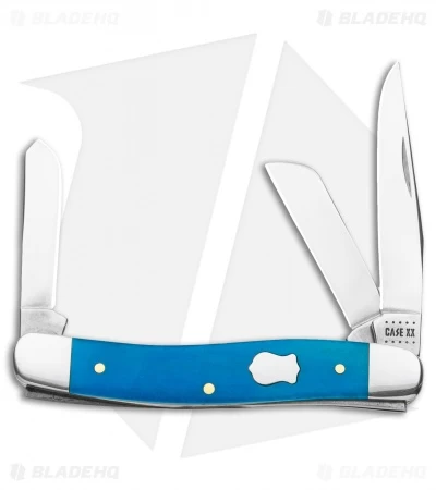 Case Medium Stockman Pocket Knife 3.625" Caribbean Blue Bone (6318 SS)