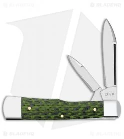 Case Knives Gunstock Pocket Knife 2.9" Green Carbon Fiber (102130 SS) 50715