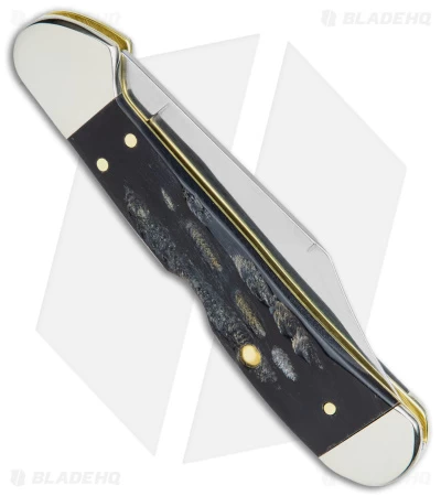 Case Cutlery Mini CopperLock Traditional Pocket Knife 3.625" Jigged Buffalo Horn - Image 3