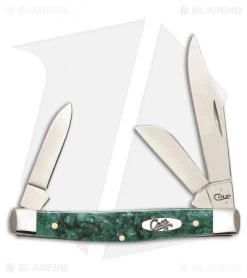 Case Medium Stockman Traditional Pocket Knife 3.625" Green Sparkle (10344 SS)