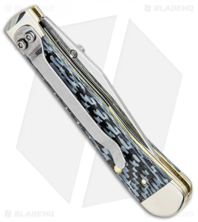 Case Kickstart TrapperLock Assisted Knife Black/White Carbon Fiber (6154AC SS) - Image 3