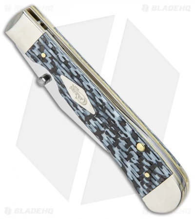 Case Kickstart TrapperLock Assisted Knife Black/White Carbon Fiber (6154AC SS) - Image 2