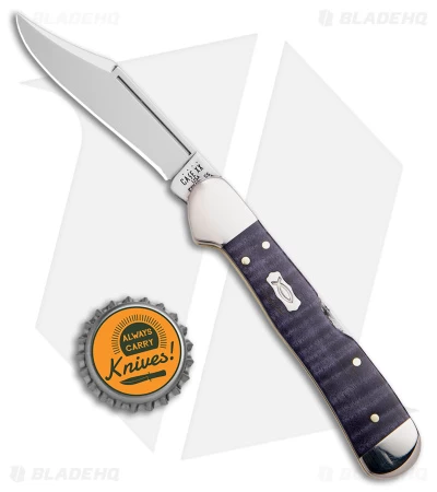 Case Mini CopperLock Knife 3.6" Smooth Purple Curly Maple (71749L SS) 80545 - Image 4