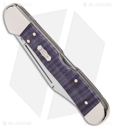 Case Mini CopperLock Knife 3.6" Smooth Purple Curly Maple (71749L SS) 80545 - Image 2
