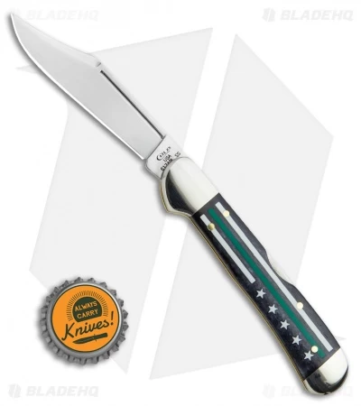 Case Mini Copperlock Knife 3.625" Stripes Of Service Green (61749L SS) - Image 4