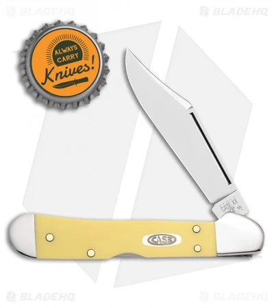 Case Mini Copperlock Pocket Knife 3.625" Yellow Synthetic (31749L CV) 30116 - Image 2