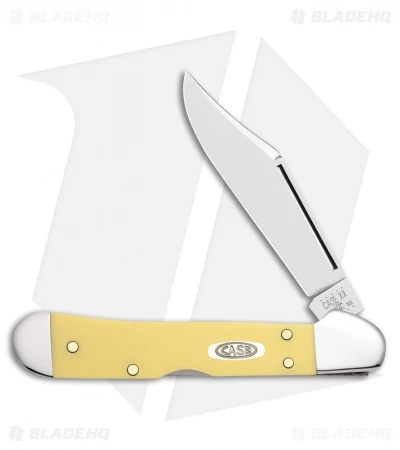 Case Mini Copperlock Pocket Knife 3.625" Yellow Synthetic (31749L CV) 30116