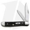 Case Peanut Pocket Knife 2.875" Black Jigged Buffalo Horn (BH220 SS) 65014