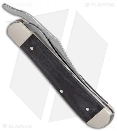 Case Russlock Liner Lock Knife 4.25" Black Micarta (101953L SS) - Image 3