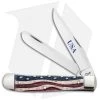 Case Trapper Pocket Knife 4.125" Star Spangled Smooth Bone (6254 SS) 64132