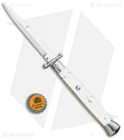 Frank B. 11" Italian White Pearlex Tactical Swinguard (5.75" Satin Bayonet) - Image 4