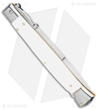 Frank B. 11" Italian White Pearlex Tactical Swinguard (5.75" Satin Bayonet) - Image 3